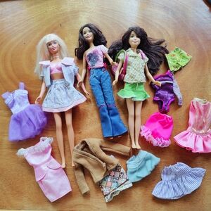 90's Mattel Teen Fashion Doll Bundle with Outfits 20 Pce